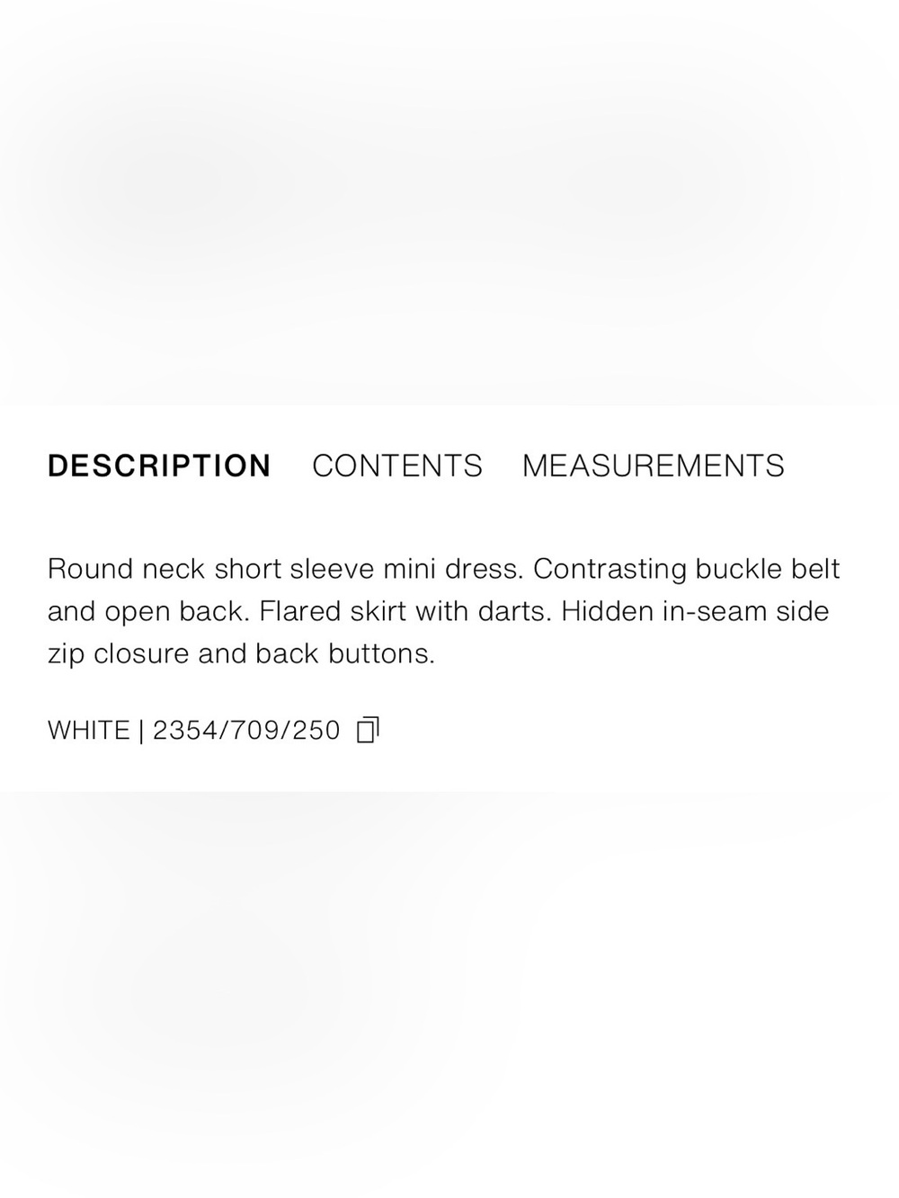 Zara White Pleated Mini Dress with Round Belt Detail - Picture 3 of 3